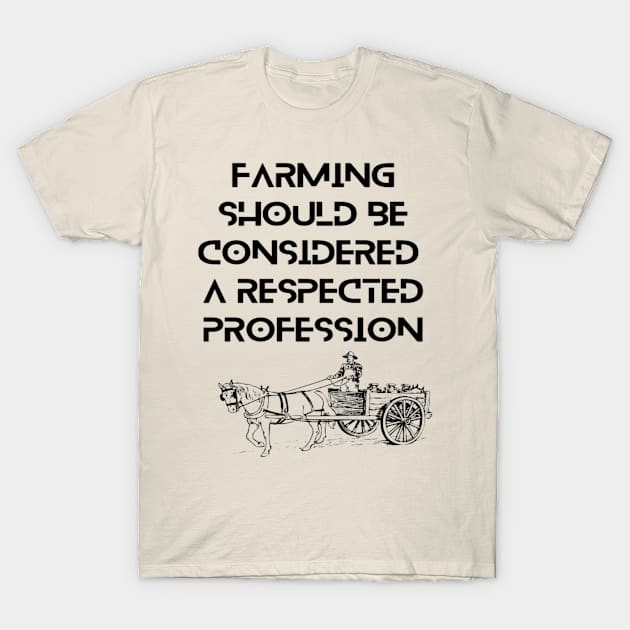 Farmers - Farming should be considered a respected profession T-Shirt by Bharat Parv